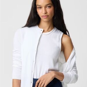 NWT J Crew Classic Cotton Sweater Shell White Small